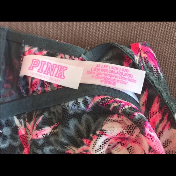 PINK VICTORIA’S SECRET HI NECK LACE BRA BRALETTE - Picture 6 of 6